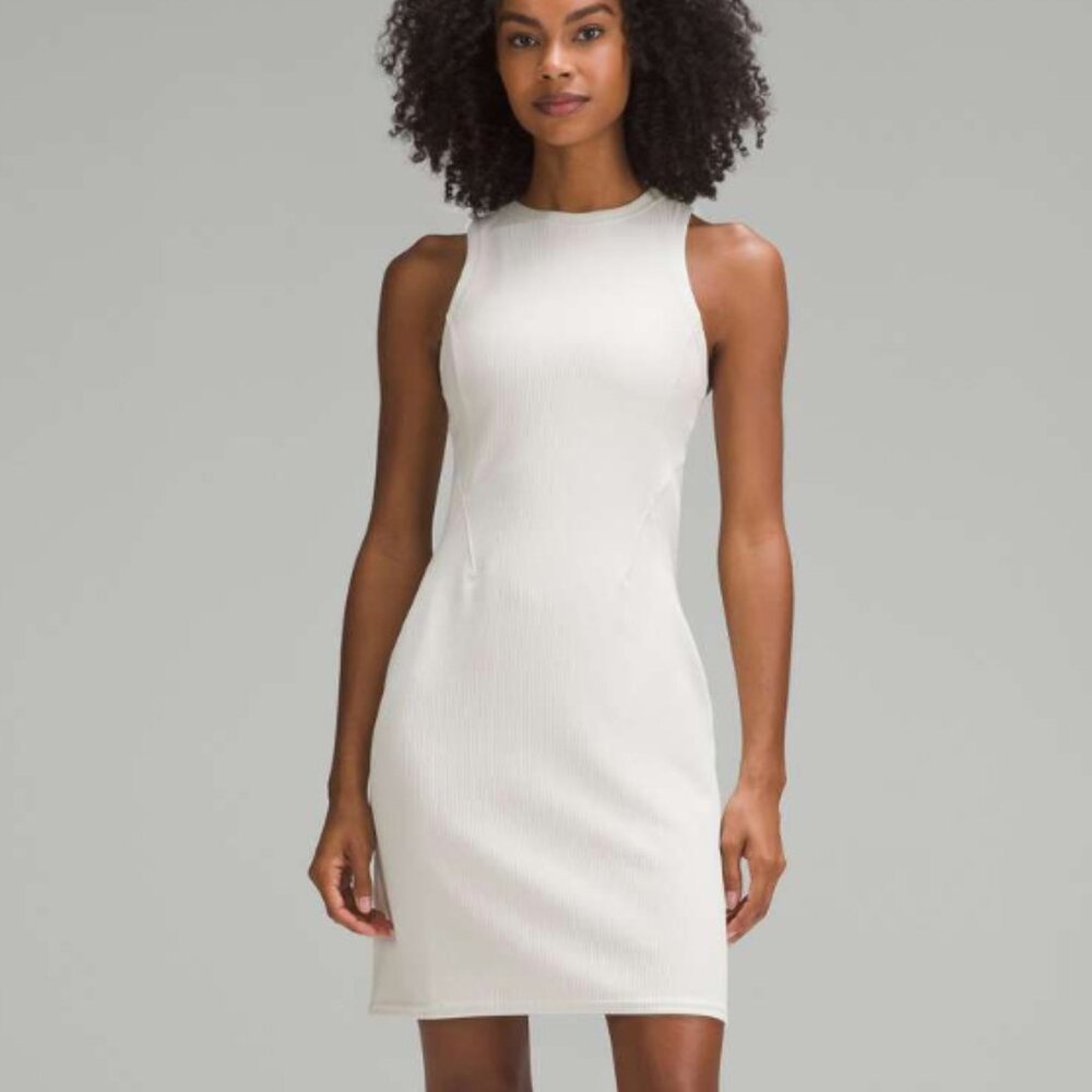 🦄 lululemon athletica White Ribbed Mini Dress